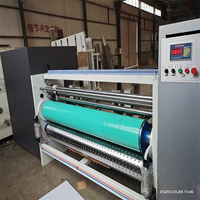 Máquina troqueladora rotativa corrugada para papel con rebobinadora de torreta