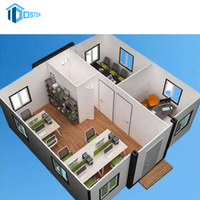 Vente chaude Chinois 20ft 40ft Préfabriqué Conteneur Extensible Maison Supermarché Immeuble De Bureaux École Salon Cuisine Chambre