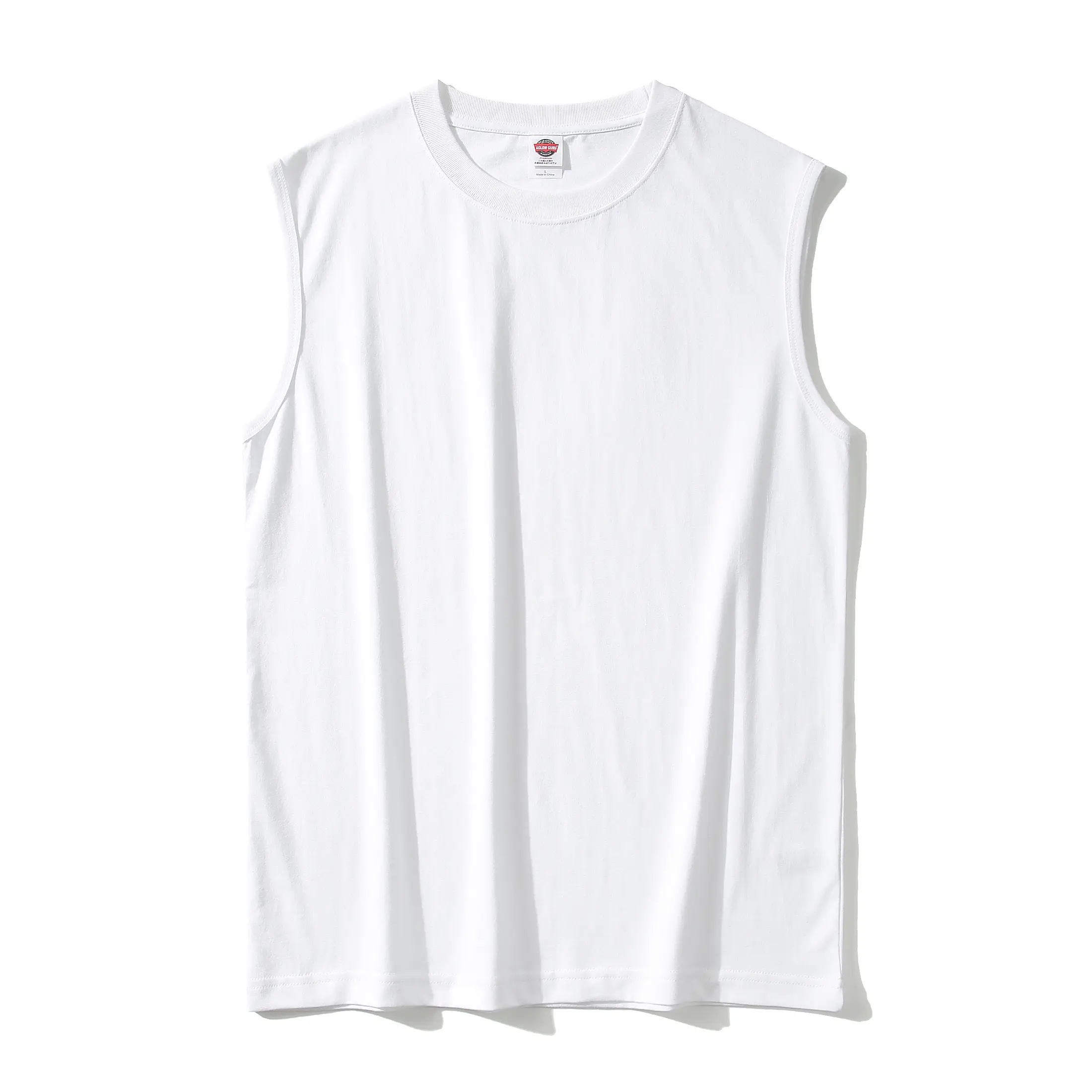 Custom High Quality 100% Cotton Hip Hop Sleeveless Tshirt Clothes With Logo Mens Sleeveless Tshirt