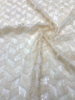 Dernière arrivée multi couleur sequin frange dentelle tissu broderie robe de mariée séquence dentelle tissu matériel pour robe de soirée