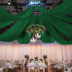 Elegant <b>White</b> Fabric Ceiling Drapes From Suppliers Wedding Valances and <b>Curtains</b> - Product Image 5