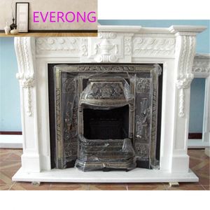 Cornice per Caminetto in Marmo Beige Naturale Stile Europeo Moderno, Materiale in Pietra - Product Image 4