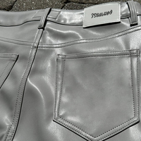 Short personnalisé de luxe à clous courts en cuir pour hommes Shorts en cuir de qualité supérieure