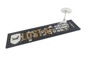 Branded Silicone PVC <b>Pub</b> Mat Rubber Bar Runner Beer Spill Pad Rail Mat Drip Tray Non Slip Service Mat <b>Table</b> Coaster Placemat - Product Image 4