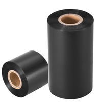 Pita Barcode Thermal Transfer Murah 110mm*300m Kompatibel dengan Printer Label, Printer Warna, Mesin Ketik, Ukuran Kustom