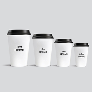 Bicchieri Personalizzati con Logo, Coperchio e Manicotto, Tazze Artigianali in Carta Kraft per Bevande e Caffè - Product Image 4