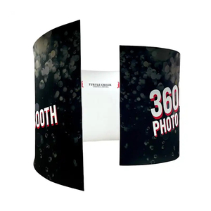 كشك تصوير 360 درجة قابل للنفخ لعام 2023 مع خلفية LED خضراء، كشك تصوير 360 درجة بشاشة خضراء للمعارض التجارية - Product Image 1