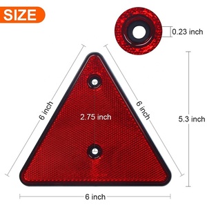 Triángulo reflectante de plástico rojo de seguridad 2021- Modelo Xiaozun compatible universal - Product Image 2