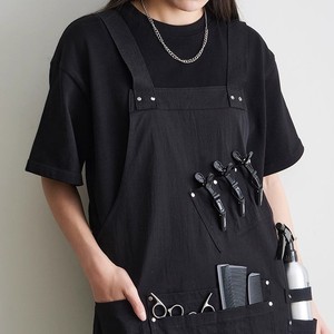 Grembiuli salone sono adatti per uomo e donna stilisti truccatori professionisti della bellezza grembiule nero Logo personalizzazione - Product Image 5