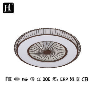 Ventilador de Techo Moderno con Luz, Estilo Rústico, con Jaula de Ratán, Ventilador de Techo Vintage con Luz para Dormitorio - Product Image 4