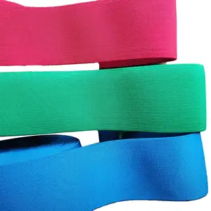 Wholesale Custom Colors 3.25 inches 100% stretchy thick strong elastic band for horse saddle/sofa/clothes