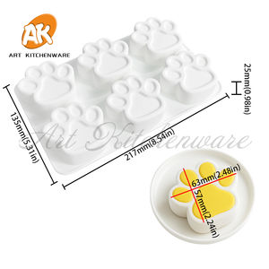 Aka 6 فتحات لكعكة الكلب مخالب سيليكون قالب خبز أداة مخصصة 3D قالب شوكولاتة للجيلي والآيس كريم شمعة صنع الصابون مستلزمات المطبخ - Product Image 3