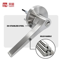 Juego de Cerradura de Puerta Tubular con Manija de Níquel Cepillado Moderno TIANYI, con Llave, para Dormitorio, Baño, Oficina, Puerta Exterior, Duradero y Fácil de Instalar
