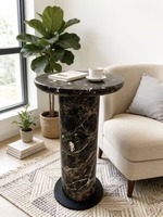 Muebles Multiusos de Lujo Minimalistas Modernos Personalizados, Mesas Auxiliares de Mármol Natural