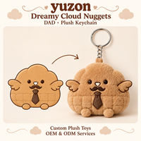 Porte-clés en peluche familial Nuage Poussin Maman Papa Fille Fils, breloque de sac, cadeau d'anniversaire, pendentif en peluche