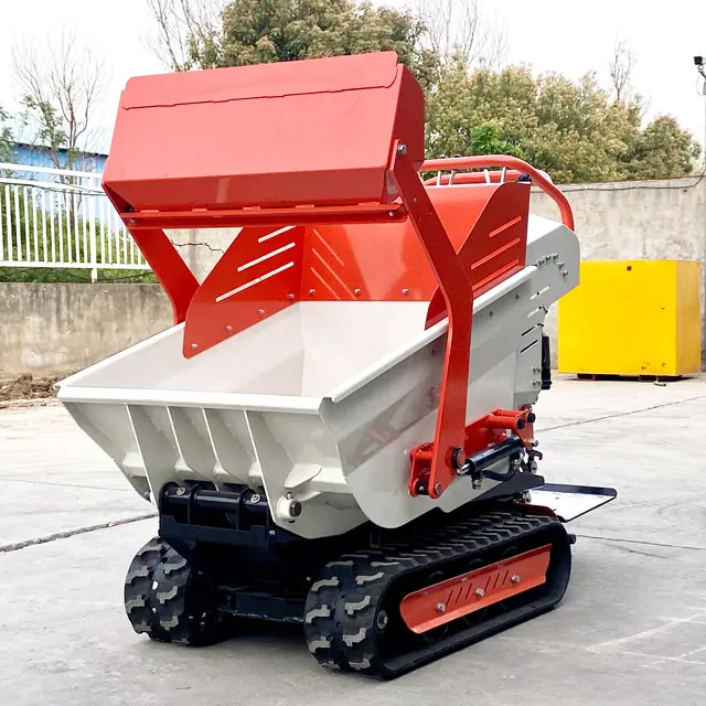 Miễn phí vận chuyển Mini Crawler Dumper đa chức năng theo dõi mini Dumper 500kg 800kg Mini Transporter Dump xe tải cho xây dựng