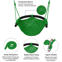 Ropecube - Balançoire pour enfants en forme de U, verte, pour usage intérieur/extérieur, facile à installer