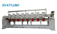 ZHIYU Nouvelle Machine à Broder Automatique Informatisée Dahao A18 à 8 Têtes et 12 Aiguilles, Moteur 1000 tr/min, pour Casquettes/T-shirts, Broderie 400x450mm