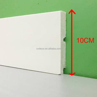 Plinthe de sol décorative de couleur blanche moderne Plinthe Moulure Étanche Installation facile Hôtels Plastique Polystyrène