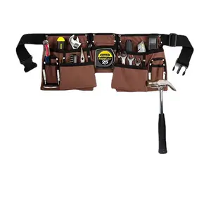Тяжелая сумка для инструментов для техников и электриков с несколькими карманами, прочная Строительная сумка для слесарных инструментов