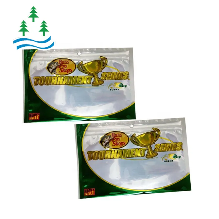 Factory customized printed fishing worm bait fishing bait packing fishing lure worm bait zipper bags