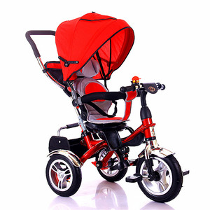 <span class=keywords><strong>Tricycle</strong></span> pour bébé en gros / <span class=keywords><strong>Tricycle</strong></span> 4 en 1 pour enfants / <span class=keywords><strong>Tricycle</strong></span> poussette 4 en 1 pour bébé avec poignée <span class=keywords><strong>de</strong></span> poussée à rotation à 360 degrés - Product Image 1