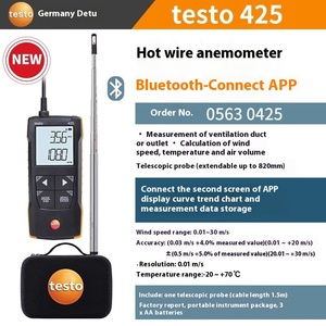 Anemómetro Térmico Digital de Alta Precisión Testo 425 para Medir la Velocidad del Viento, Similar al Medidor de Viento 416/417 - Product Image 2