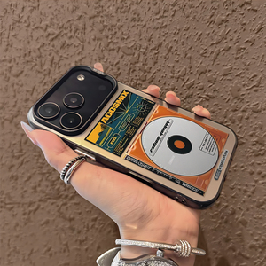 Coque de téléphone portable DIY en TPU motif <span class=keywords><strong>CD</strong></span> rétro pour iPhone 11-17, noir mat, peinture UV, anti-traces de doigts, antichoc, protection de l'objectif - Product Image 6