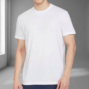 Fabricante de Camisetas Blancas, 100% Algodón Jersey, Manga Corta, Logotipo Personalizado, Venta al Por Mayor, OEM - Product Image 1