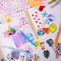 Set de Diario DIY para Niñas, Kit Completo de Scrapbook, Cuadernos Cosidos con Hilo, 40 Hojas, Cubierta de Papel, Manualidades, Papelería, Regalo