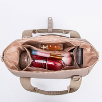 Sac à bandoulière cosmétique portable personnalisable, sac de rangement multifonctionnel pour maquillage, sac fourre-tout pour voyage
