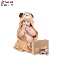 Ensemble cadeau de couverture pour bébé de haute qualité, personnalisé, avec oreilles d'animaux mignons, serviette à capuche en bambou pour bébé, serviette de bain à capuche pour nouveau-né