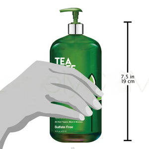 Champú Personalizado de Marca Privada <span class=keywords><strong>para</strong></span> <span class=keywords><strong>el</strong></span> Crecimiento del <span class=keywords><strong>Cabello</strong></span> con Jengibre, Menta y Aceite de Árbol de Té, Cuidado Capilar <span class=keywords><strong>Natural</strong></span>, Champú Anticaspa - Product Image 4
