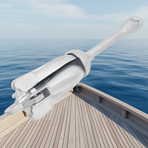 Ancora a Rampino Pieghevole in Argento da 7,1 Libbre, Ancora per Barche in Ferro Malleabile, Attrezzatura Marina Premium per Ancoraggio - Product Image 2