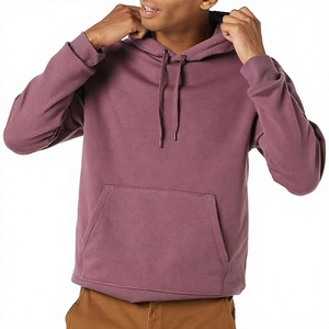 Unisex Hooded Sweatshirt Solid Color Fleece Casual Autumn Wear Full Sleeve Regular Fit Adult Hoodie - Product Image 1