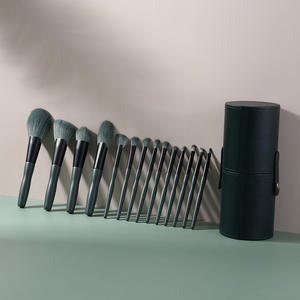 Juego <span class=keywords><strong>de</strong></span> 14 Brochas <span class=keywords><strong>de</strong></span> Maquillaje <span class=keywords><strong>de</strong></span> Pelo Sintético con Mango <span class=keywords><strong>de</strong></span> Madera Verde, con Brochas para Base y <span class=keywords><strong>Sombra</strong></span> <span class=keywords><strong>de</strong></span> Ojos, Herramientas <span class=keywords><strong>de</strong></span> Belleza al por Mayor - Product Image 1