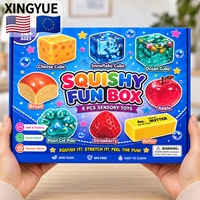 Lot de 8 jouets sensoriels anti-stress en silicone à montée lente, personnalisables, en gros, en vrac, jouets squishy