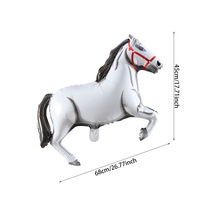 Ballon gonflable de film d'aluminium d'animaux de dessin animé ballons animaux en forme de cheval au galop