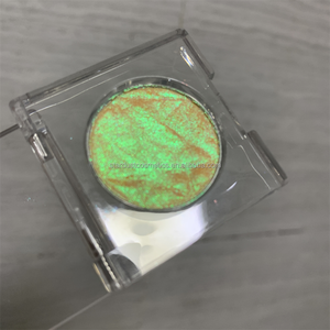Solo un color Sombra de ojos personalizada Multi-Chrome Sombra de ojos maquillaje independiente Camaleón Resplandor prensado metálico sartenes de polvo con paquete - Product Image 4