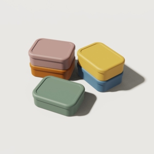 BPA Free Silicone Food Lunch bento storage container box for baby kids snack and adult