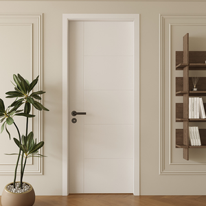 Designer Moderne Innentür Premium WPC-Türhaut Herstellung Maßgefertigte Paneeltür Fertige Oberfläche Villa - Product Image 1