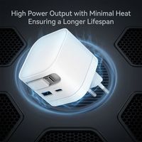 Adaptateur secteur GaN 35W personnalisé à haute puissance avec prise EU et câble de données pour téléphone portable