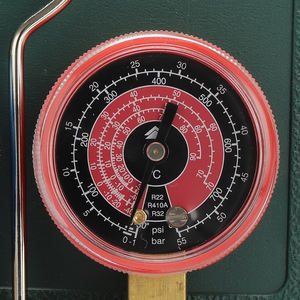 홍센 미니 에어컨 매니폴드 게이지 세트, R134a/R22/R410a/R32 냉매 호환 - 화씨 스케일 맞춤 가능 - Product Image 5