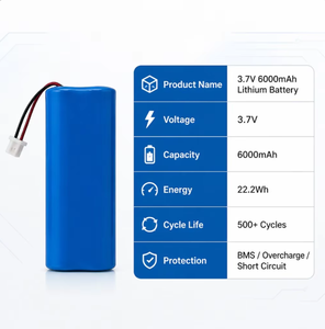 Batterie rechargeable Li-ion 1S2P 3.7V 6000mAh pour dispositif de surveillance à LED, haut-parleur portable, traceur GPS – OEM disponible - Product Image 2