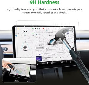 Protection d'écran en verre trempé 9H HD sur mesure OEM pour navigation automobile, film protecteur d'écran tactile de voiture lisse et sensible - Product Image 2