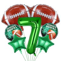 Ensemble de ballons en aluminium pour anniversaire sur le thème du football, décoration de fête, fournitures pour jeux de plein air sur le thème du sport, bâtons de gaz en forme de trophée, baseball