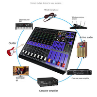 Console de mixage audio professionnelle LAIKESI TX802FX, 8 canaux, numérique, USB, entrée MP3, ordinateur, alimentation fantôme 48V, effet de réverbération 99DSP