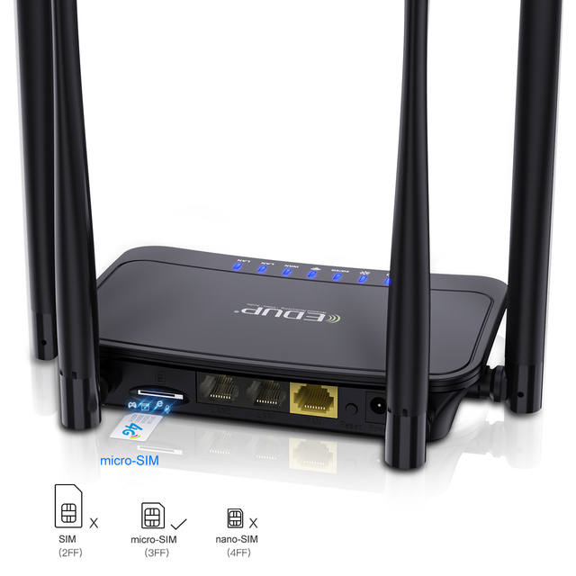 Universal 192.168.1.1 Home GSM Modem Mini 3g Lte 4g Wifi Router 300mbps CE FCC ROHS 2.4G 10/100mbps Enterprise B1/B3/B5/B8 EDUP