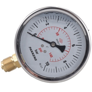 10mm 4 polegada 10Bar Escala Dupla Semi Aço Inoxidável <span class=keywords><strong>Pressure</strong></span> Glicerol Preenchido - Product Image 1