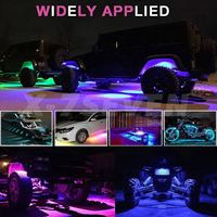 Kit de luces de roca RGBW LED, controlador de aplicación, persiguiendo luces LED underglow, Multicolor, RGB, 12W, 4x4, 8/12, 4/pods